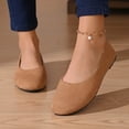 thumbnail image 6 of VELXRUN Women's Ballet Flats Comfortable Walking Shoes Soft Slip On Work Flats Round Toe Casual Dressy Shoes Brown, 6 of 6