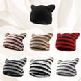 thumbnail image 6 of YOSUOPOC Women's Cat Ear Beanie, Soft Crochet Knit Hat with Foldable Ears, Slouchy Winter Warm Hat, One Size Fits Most, 6 of 6