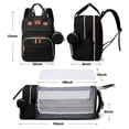 thumbnail image 4 of Lamgool Baby Diaper Bag Backpack with Changing Station, Baby Bag for Boys Girls, Waterproof Travel Diaper Backpack with Bassinet and Net, Black, 4 of 7