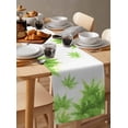 thumbnail image 2 of Table Runner Dresser Scarf 14 x 72 Inch Classic Summer Watercolor Green Plant Table Runners Non-Slip Heat Kitchen Dining Table Decor for Indoor Outdoor Home Party Decoration, 2 of 7
