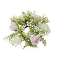 thumbnail image 5 of Sharprepublic Artificial Flower Candle Fake Pillar Candle Holder Wreath Candle Wreath Pink, 5 of 8