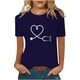 thumbnail image 1 of Moda para mujer Tops Funny Printe CasualFit Camisetas Blusa Estampado Camisa Fridja  bn2996, 1 of 5