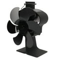 thumbnail image 3 of Ventilador de estufa de 6 aspas con encendido automático, no eléctrico, resistente a altas temperaturas, con corona negra, 3 of 14
