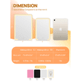 thumbnail image 7 of OMIRO 10" x 7" Lighted Travel Makeup Mirror with Foldable Stand, Portable Desk Vanity Mirror with Hanging Hole for Shaving, White, 7 of 7