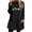 Black-78, variant on Women's Plush Fleece Long Sleeve Tunic Top Flower Print Front Pockets for Fall Winter Warm