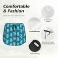 thumbnail image 4 of Cauagu Sea Turtle Print Women's 2 in 1 Running Shorts Athletic Workout Gym Yoga Shorts Running Shorts for Women-Large, 4 of 7