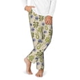 thumbnail image 2 of Wukai Skull Snake Print Teenagers' Pajama Pant Sleep Pajama Lounge Pant PJ Bottoms with Pockets and Button Fly(Available in Big & Tall)-Large, 2 of 6