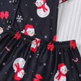 thumbnail image 2 of CUZIBR Girls Christmas Party Outfits Stylish Button Down Short Sleeve Lapel Collar Top Blouse Shorts Soft Cartoon Bow Floral Print Leopard Home Dailywear Girls' Clothing Sets,Black,5 Years, 2 of 9