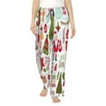 thumbnail image 1 of Fotbe Snowflakes Santa Claus Pantalones de Pijama para Mujer, Pantalones de Dormir, Pantalones Pj con Cordón y Bolsillos-3X-Large, 1 of 6