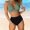 Dark Green, variant on HAIJIE Tankini Women's Swimsuits 2 Piece with Boho Trim 4 Way Comfortable Swimwear for Women with Shorts Bathing Suit (White,S)