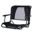 thumbnail image 3 of GCI Outdoor Big Comfort Stadium Seat With Armrests and Back Support for Bleachers, Black, 3 of 10