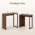thumbnail image 2 of Nesting Coffee Table Set of 2, Rectangular Stackable Side Tables with Sturdy Metal Frames, Modern Nesting End Tables for Living Room, Bedroom, Rustic Brown, 2 of 9