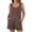 1# Khaki, variant on Rompers for Women Summer Clothes Sleeveless Jumpsuits with Pockets Crew Neck Tank Shorts Cotton Outfit Set Black L