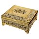 thumbnail image 3 of Joyero con grabado floral jinwen Joyero rectangular regalo de aniversario para mujer Dorado, 3 of 6