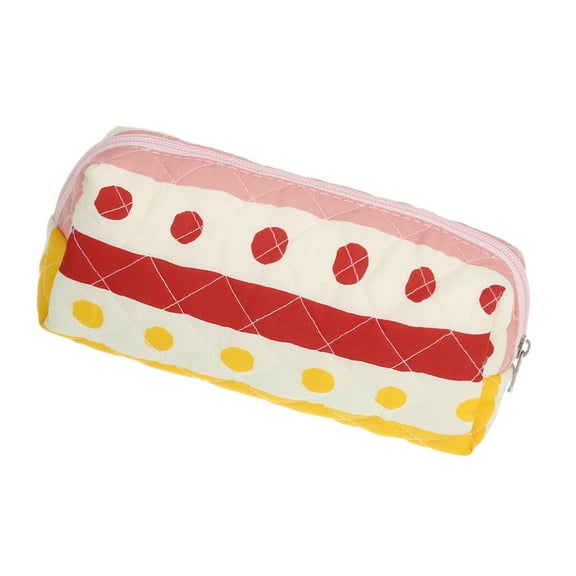 Vocoste 1 Pc Women Durable Small Quilted Makeup Bag for Vacation Travel Assorted Color Cotton