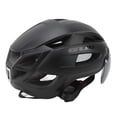 thumbnail image 2 of Casque de vélo CJD XXL pour adulte, avec éclairage arrière rechargeable par USB, lunettes magnétiques détachables, pour hommes et femmes, noir, 2 of 4