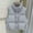 czb# Blue20, variant on Women'S Coats, Jackets & Vests Corduroy Puffer Vest Sleeveless Stand Collar Solid Color Oversized Loose Fit Short Padded Jacket Outerwear Tops Winter Clothes,Blue,L