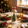 thumbnail image 4 of Recordable Christmas Tree Message in a Bottle, Glass Snowy Tree Ornament with Voice Playback Warm LED Light, Holiday Keepsake Gift Decor, 4 of 6