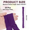 thumbnail image 2 of Uxcell Nylon Stockings Flower Fabric, 65cm/25.6" DIY Floral Crafting Kit (Dark Purple, Pack of 25), 2 of 6