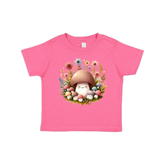 Inktastic Cottagecore Cute Mushrooms Girls Toddler T-Shirt