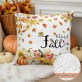 thumbnail image 2 of Outdoor Pillow Covers Waterproof Pillow Cases Protector Watercolor Pumpkin Maple Leaf Pillowcase Pack of 2 Fall Sunflower Autumn Harvest Throw Cushion Case for Pation,Couch,Living Room Sofa, 18x18 in, 2 of 9
