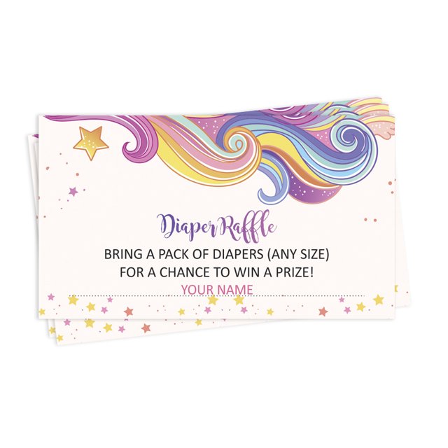 Inkdotpot 30Baby ShowerDiaper Raffle Ticket Lottery Insert Cards Supplies Games For Baby Shower Party Gender Neutral Bring A Pack Of Diapers To Win Favors Gifts And Prizes