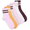 Brown Stripe/Rib, variant on No Boundaries Women's Ribbed Mid Crew Socks, 6-Pack, Women's, Shoe Sizes 4-10