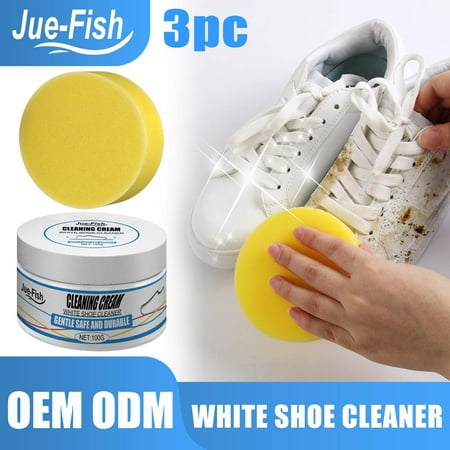 

Qinghuai Clearance 3pc White Shoe Cleansing Cream Is A Powerful Stain Remover Effectively Removes Dirt with A Waterless Cleansing Balm Clearance Sale