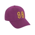 thumbnail image 2 of Daxton 3D Vintage Custom Number Low Profile Adjustable Baseball Dad Hat Cap, Hot Pink Gold, 98, 2 of 4