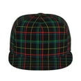 thumbnail image 2 of Balery Baseball Cap Flat Bill Hats for Men Adjustable Size for Running Workouts and Outdoor Activities All Seasons Dad Hat(Buffalo Plaid Dark Green ), 2 of 9