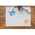 thumbnail image 3 of Crab Net Placemats Set of 6 White Coastal Ocean Beach Nautical, 14" x 20", 3 of 3