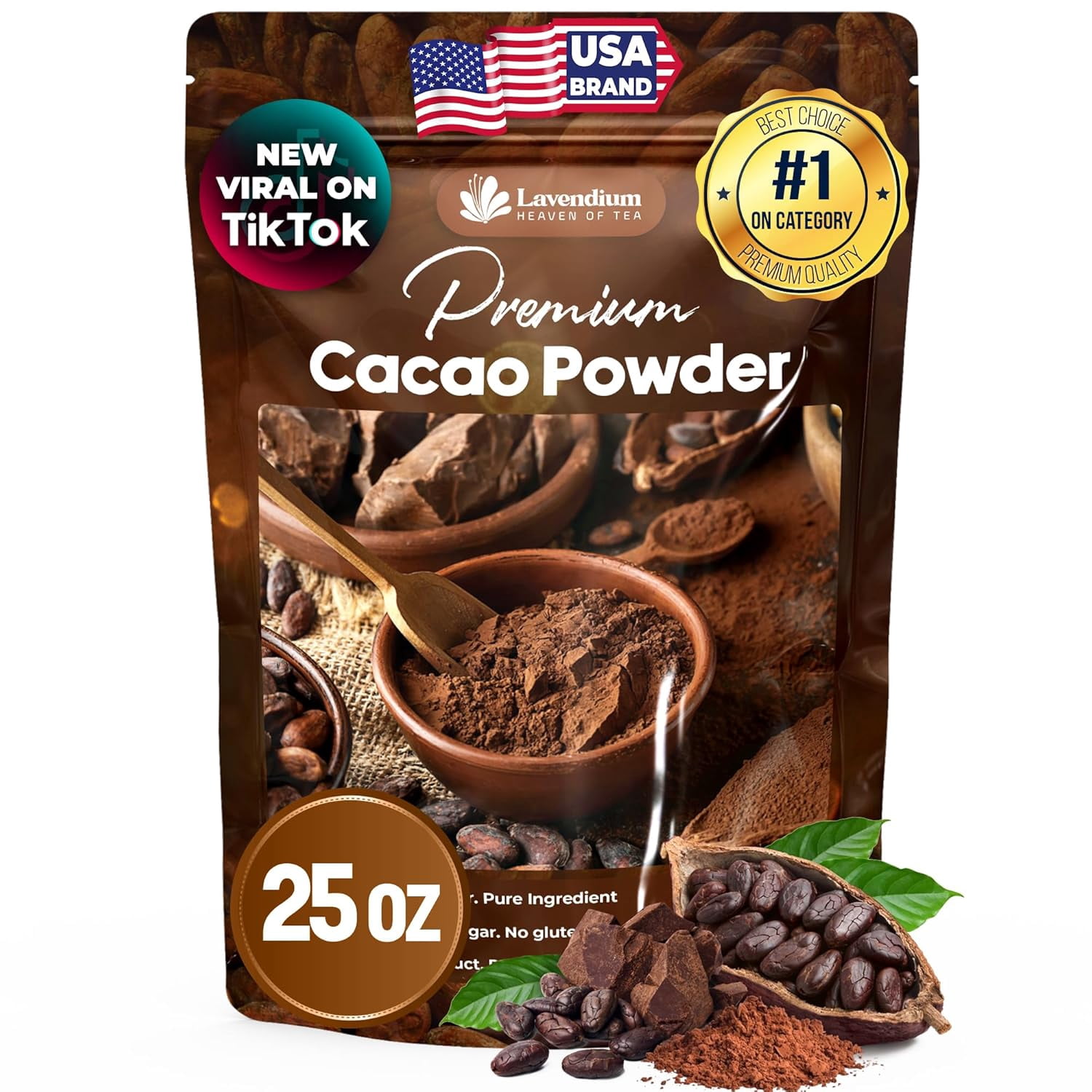 Juka's Organic Co. Cacao Powder (Non-GMO, Gluten-Free, Unrefined