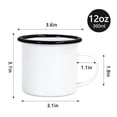 thumbnail image 2 of Taza esmaltada MAIKESUB de 12 oz con borde negro para acampar y viajar, 2 of 8