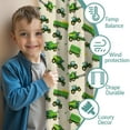 thumbnail image 3 of Blackout Kids Curtains,Cartoon Tractors Green Beige Pattern Childrens Insulated Curtains Set Of 2,Bedroom Essentials,Toddler Room Decor 42"x54", 3 of 5