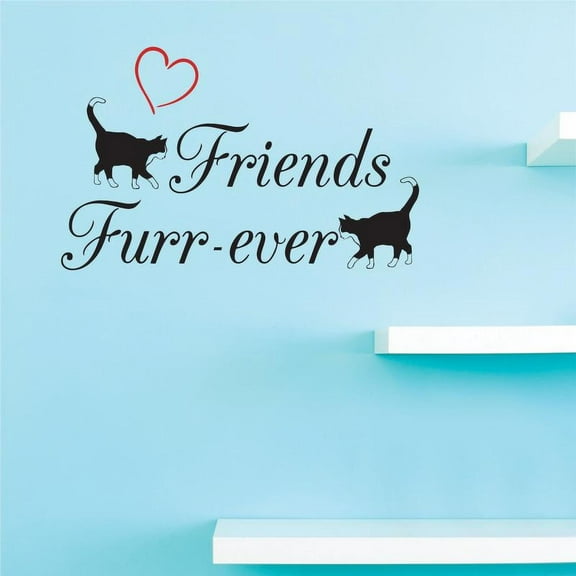 Custom Decals Friends Furr-ever Wall Art Size: 10 Inches x 20 Inches Color: Multi
