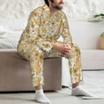 thumbnail image 7 of Sikiie Retro 70s 60s Flower Mens Pajama Set, Soft Warm Long Sleeve Sleepwear, Cozy Button-Down Pjs for Men-XX-Large, 7 of 7
