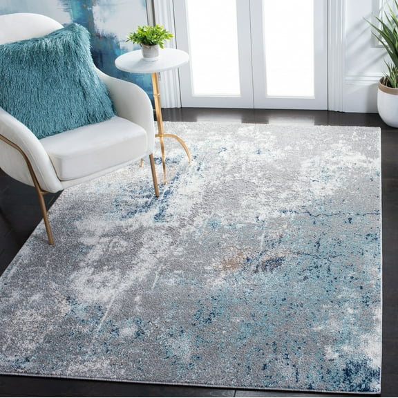 SAFAVIEH Aston Charmaine Abstract Area Rug, Gray/Blue, 6' x 9'