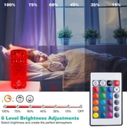 LED Crystal Table Lamp, Moclever Crystal Diamond Rose Table Lamp with Remote Touch Control, Rechargeable, 16 Color Change Atmosphere Bar Lamp