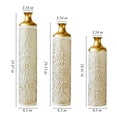 thumbnail image 4 of YIQMI Gold White Sunflower Floor Vase Set of 3 Metal Tall Decorative Dried Flowers Vases, 4 of 8