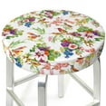thumbnail image 3 of Bingfone12 Inch Padded Round Bar Stool Cover Cushion With Elastic Fabric Round Chair Seat - Birds And Flowers, 3 of 7
