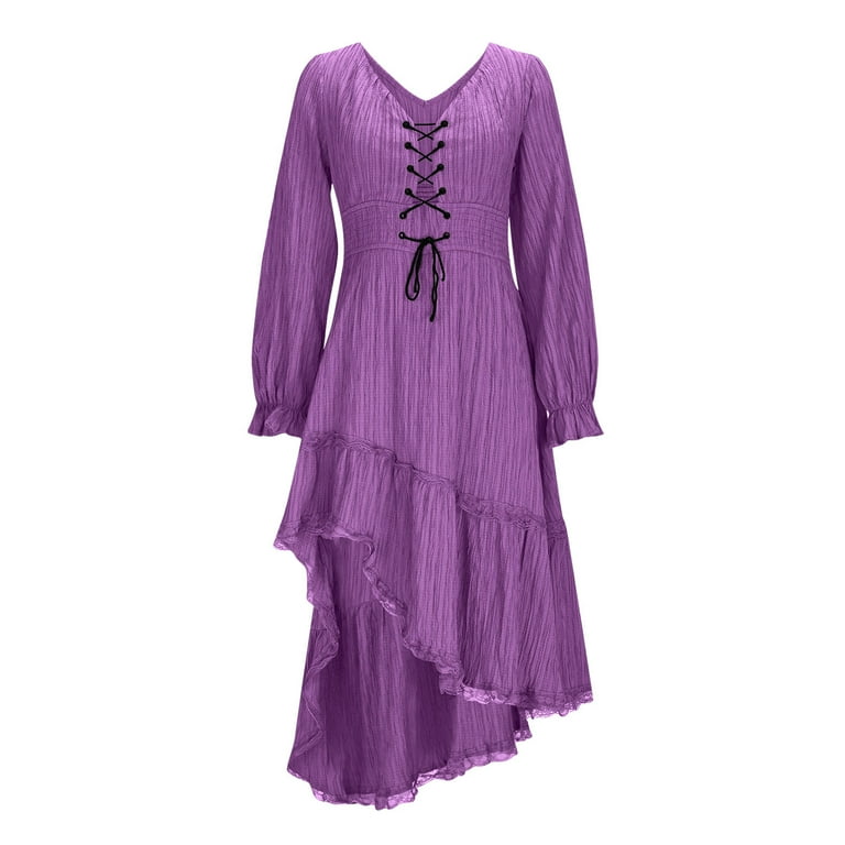 fitted lace wedding dress Panhandle Slim Womens Purple Western Graphic Maxi Dress Purple / Xs main image 1