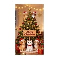 thumbnail image 2 of Christmas Door Cover, Stretch Fabric Front Entry Decoration, Reusable Elastic Door Wrap for Holiday Parties, Home Entryways and Seasonal Indoor Decorating, 2 of 5