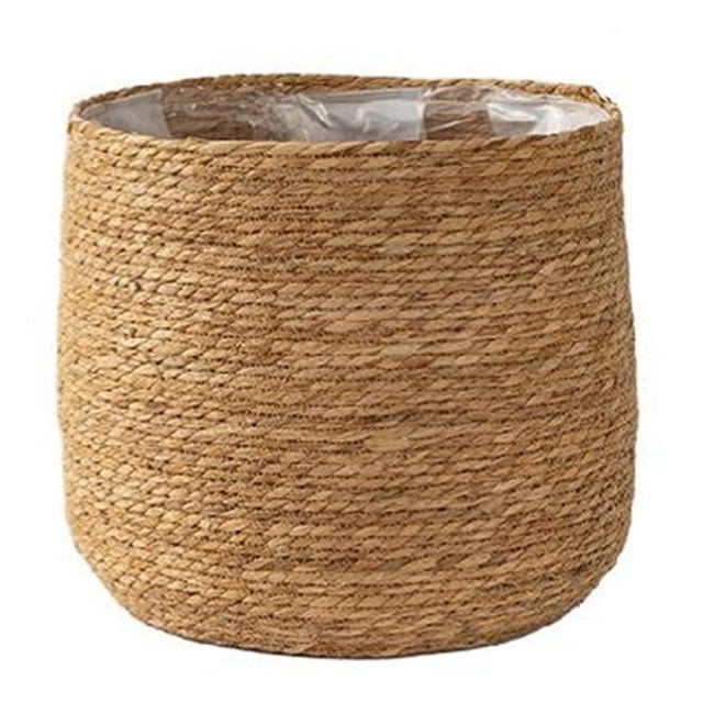 Maceta tejida WEIHJMXG de algas marinas estilo boho L 38 x 38 cm