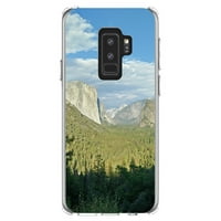 DistinctInk Clear Shockproof Hybrid Case for Samsung Galaxy S9+ PLUS (6.2" Screen) - TPU Bumper, Acrylic Back, Tempered Glass Screen Protector - Yosemite Tunnel View