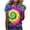 #149-Yellow, variant on Women's Retro Crew Neck Short Sleeve Pixel Tie Dye Print Casual Shirt for Summer Outings