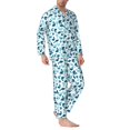 thumbnail image 2 of Balery Cute Shark Pijama para Hombre de Dos Piezas con Manga Larga, Conjunto de Dormir y Descanso Suave con Bolsillos-Medium, 2 of 7