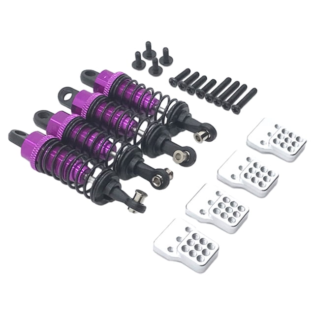 Vogacara Soporte de amortiguador lleno de aceite de aleación de aluminio para 1/16 WPL C14 C24 MN 1/12 D90 D91 D96 Kits de construcción modelo púrpura