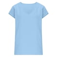 thumbnail image 4 of WERYOUNG Lightweight Linen T Shirt For Women Summer Short Sleeve T-Shirts Relaxed Fit Casual Tee Home Lounging Stylish Top XL, 4 of 4