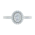 thumbnail image 3 of 1/2 Carat Diamond Cluster Engagement Ring in 10K White Gold (Ring Size 6.5) (I1-I2 Clarity), 3 of 5