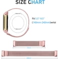 thumbnail image 3 of Metal Bands for Fitbit Charge 5 Band for Women Men, Magnetic Clasp Stainless Steel Mesh Loop Bands for Fitbit Charge 5,Silver, 3 of 13